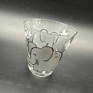 Childrens Cup Leonardo Bambini Elephant Glass 7 Oz Gray Kitschy Drinkware